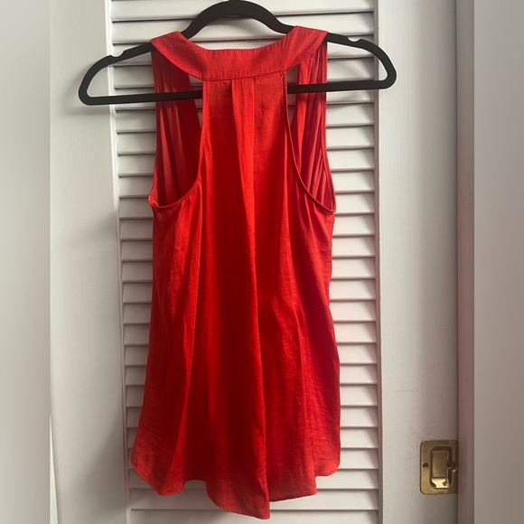 Naked Zebra LIKE NEW Draped Crossover Racerback Blouse. Size Small - Picture 5 of 6